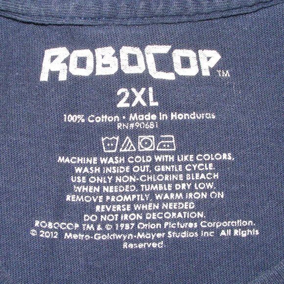 ROBOCOP Tshirt, 2XL, Blue Novelty, Mashup, SS - Picture 8 of 8